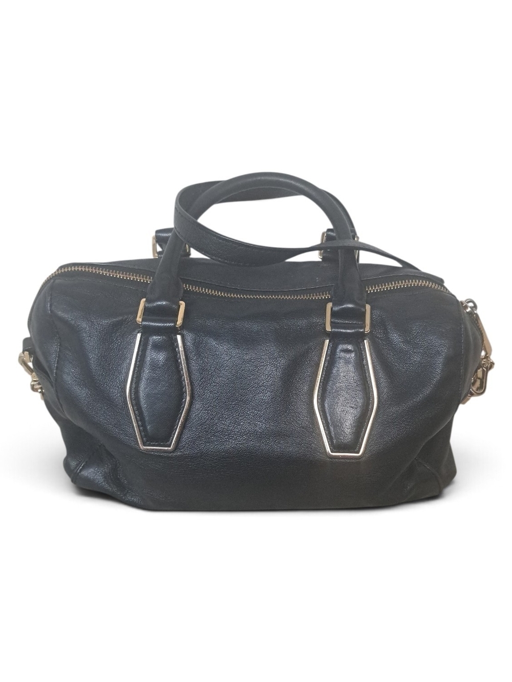 Michael Kors Black Handbag with Gold Logo Accent